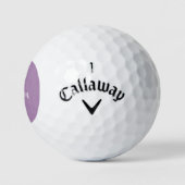 Laden Sie die Lila Skriptmonogrammnamen Ladys Golfball (Logo)