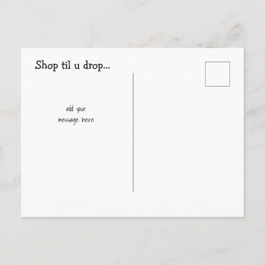 Laden Sie die Postkarte ein (Rückseite)