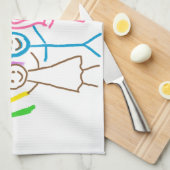 Laden Sie die Zeichnend Kids-Artwork herunter, um Geschirrtuch (Viertel Falte)