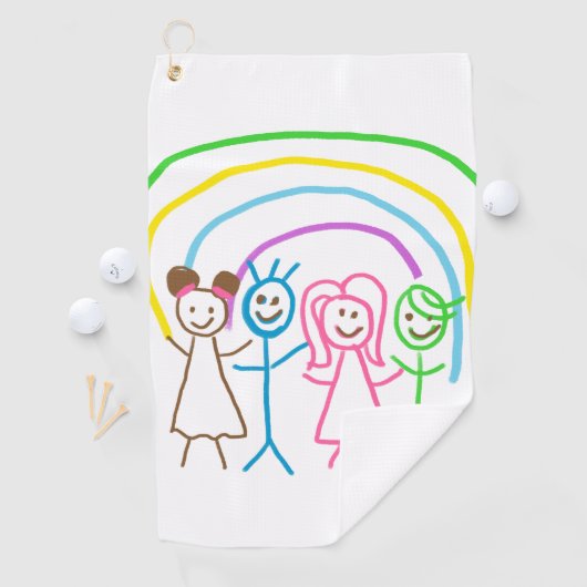 Laden Sie die Zeichnend Kids-Artwork herunter, um Golfhandtuch (Insitu)