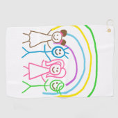 Laden Sie die Zeichnend Kids-Artwork herunter, um Golfhandtuch (Horizontal)