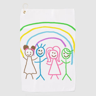 Laden Sie die Zeichnend Kids-Artwork herunter, um Golfhandtuch