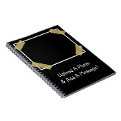 Laden Sie ein Foto hoch und fügen Sie eine benutze Notizblock (Rechte Seite)