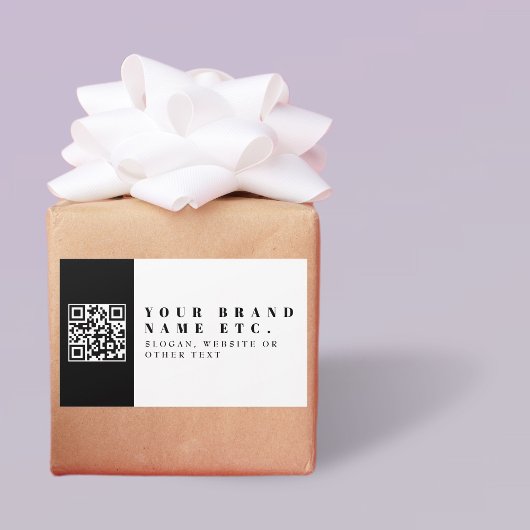 Laden Sie einfach Ihren eigenen QR-Code hoch | Mod Rechteckiger Aufkleber