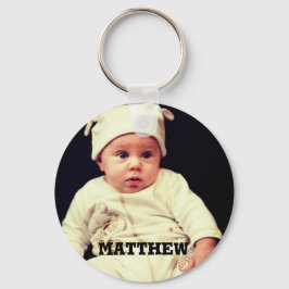 Laden Sie Foto und Namen Ihres Babys hoch Schlüsselanhänger
