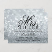 Laden Sie - Glit Fab Frau Brautparty 2 Silv ein Einladung (Vorne/Hinten)