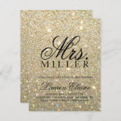 Laden Sie - GoldGlit Fab Frau Brautparty 3 ein Einladung (Vorne/Hinten)