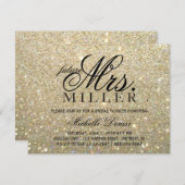 Laden Sie - GoldGlitzer-zukünftige Frau Bridal Einladung (Vorne/Hinten)