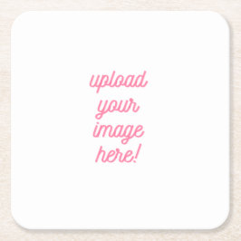 Laden Sie hier Ihr Bild oder Logo hoch Rechteckiger Pappuntersetzer