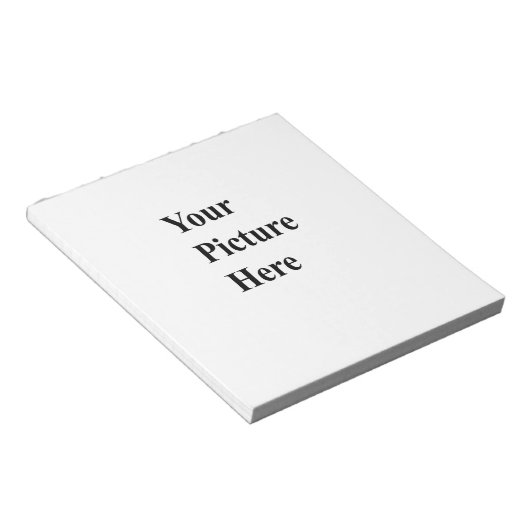 Laden Sie hier Ihr eigenes Bild hoch Notizblock (angewinkelt)