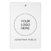 Laden Sie hier Ihr eigenes Firmenlogo hoch Mini Klemmbrett (Rückseite)