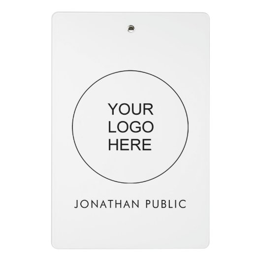 Laden Sie hier Ihr eigenes Firmenlogo hoch Mini Klemmbrett (Rückseite)