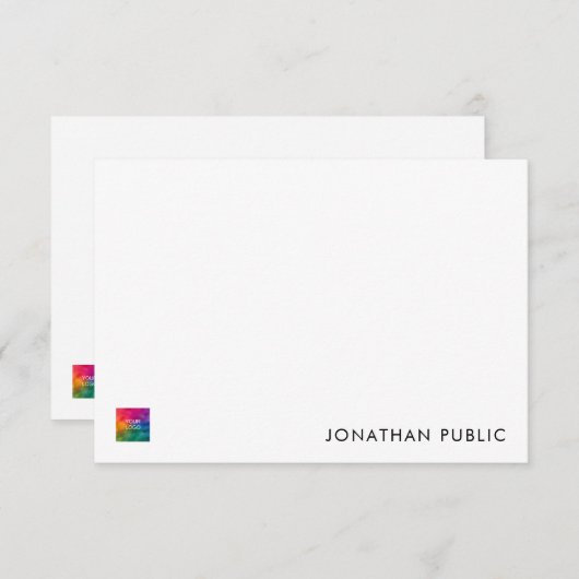 Laden Sie hier Ihr eigenes Firmenlogo hoch Mitteilungskarte (Vorne/Hinten)