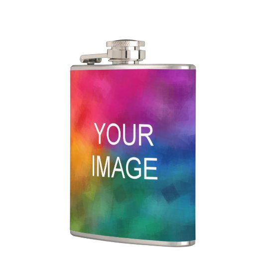 Laden Sie hier Ihre Foto- oder Logo-Vorlage hoch. Flachmann (Links)