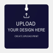 Laden Sie Ihr benutzerdefiniertes Design, Ihre Kun Ornament Aus Metall (Vorderseite)