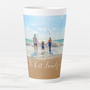Laden Sie Ihr bestes Familienfoto Latte-Mug-Gesche Milchtasse