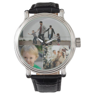 Laden Sie Ihr Bild hoch 3 Foto-Collage Armbanduhr