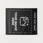 Laden Sie Ihr Bild und Text hoch Wandteppich (Vorderseite (Horizontal))