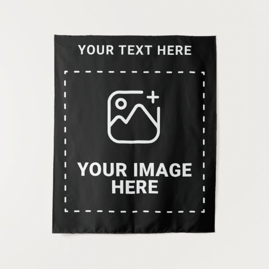 Laden Sie Ihr Bild und Text hoch Wandteppich (Vorderseite)