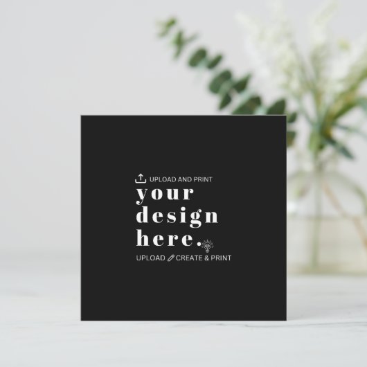 Laden Sie Ihr Design Square hoch Feiertagskarte (Stehend Vorderseite)