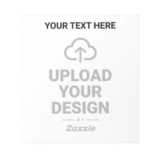 Laden Sie Ihr Design und Ihren Text hoch Notizblock (Vorderseite)