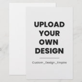 Laden Sie Ihr eigenes Design hier hoch | Benutzerd Briefpapier (Vorne/Hinten)