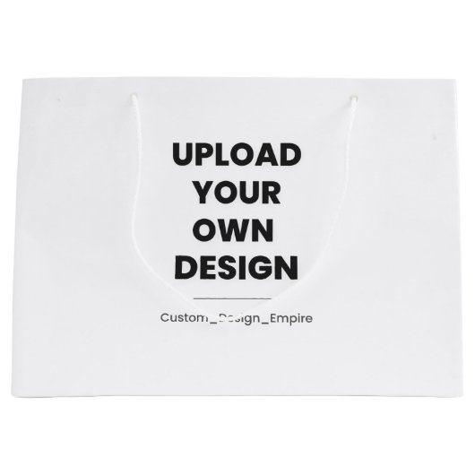 Laden Sie Ihr eigenes Design hier hoch | Benutzerd Große Geschenktüte (Vorderseite)