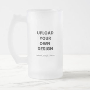 Laden Sie Ihr eigenes Design hier hoch Benutzerd Mattglas Bierglas