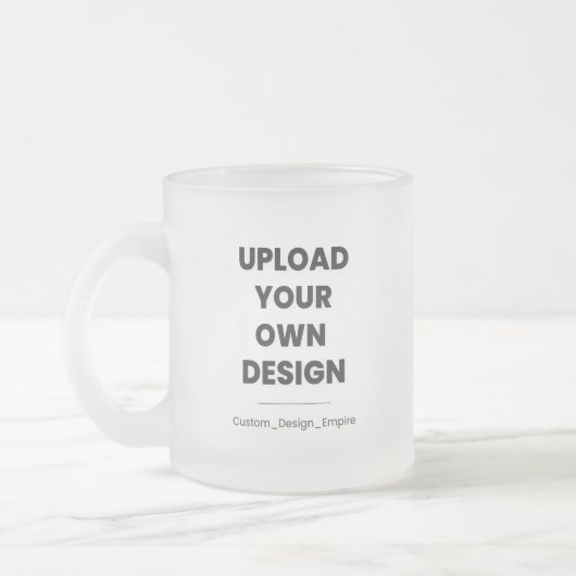 Laden Sie Ihr eigenes Design hier hoch | Benutzerd Mattglastasse (Links)