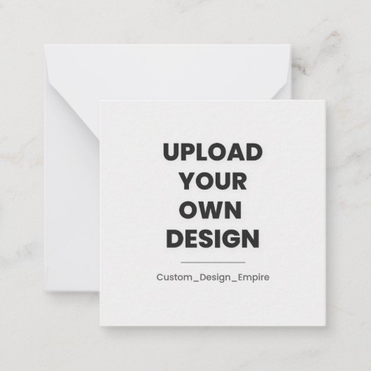 Laden Sie Ihr eigenes Design hier hoch | Benutzerd Mitteilungskarte (Vorderseite)