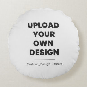 Laden Sie Ihr eigenes Design hier hoch Benutzerd Rundes Kissen
