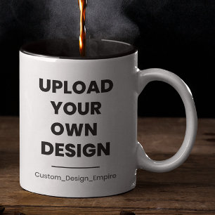 Laden Sie Ihr eigenes Design hier hoch Benutzerd Zweifarbige Tasse