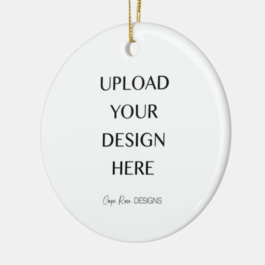 Laden Sie Ihr eigenes Design hoch Keramik Ornament (Links)