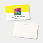 Laden Sie Ihr eigenes Firmenlogo oder Ihr eigenes  Ausweis (Vorder- & Rückseite)