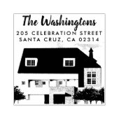 Laden Sie Ihr eigenes Foto Ihrer Rücksendeadresse Gummistempel (Prägung)