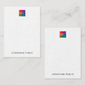 Laden Sie Ihr eigenes Logo mit ultradicken, vertik Mitteilungskarte (Vorne/Hinten)