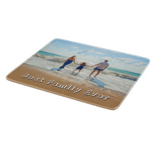 Laden Sie Ihr Familienfoto Schneidbrett-Geschenk h Schneidebrett