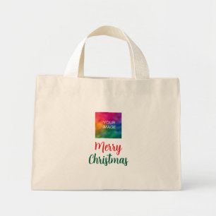 Laden Sie Ihr Firmenlogo zu Weihnachten hoch Mini Stoffbeutel
