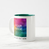 Laden Sie Ihr Foto oder Logo auf moderne, einfache Zweifarbige Tasse (Vorderseite Links)