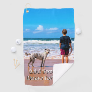 Laden Sie Ihr Haustierfoto Golfhandtuch Personalis