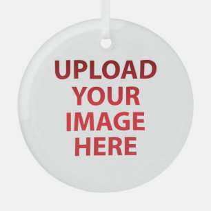 Laden Sie Ihr Lieblingsbild-Logo hoch Ornament Aus Glas