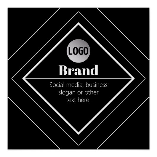 Laden Sie Ihr Logo & anpassbaren Textdesign hoch Poster (Vorderseite)