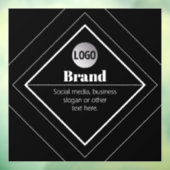 Laden Sie Ihr Logo & anpassbares Textdesign hoch Fensteraufkleber (Blatt 3)