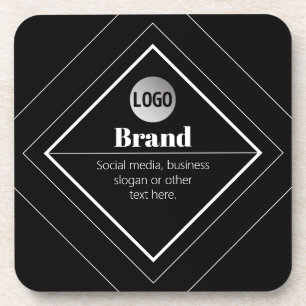Laden Sie Ihr Logo & anpassbares Textdesign hoch Getränkeuntersetzer