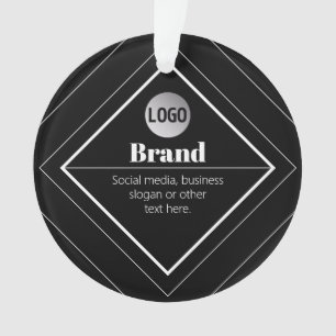 Laden Sie Ihr Logo & anpassbares Textdesign hoch Ornament