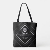 Laden Sie Ihr Logo & anpassbares Textdesign hoch Tasche (Rückseite)