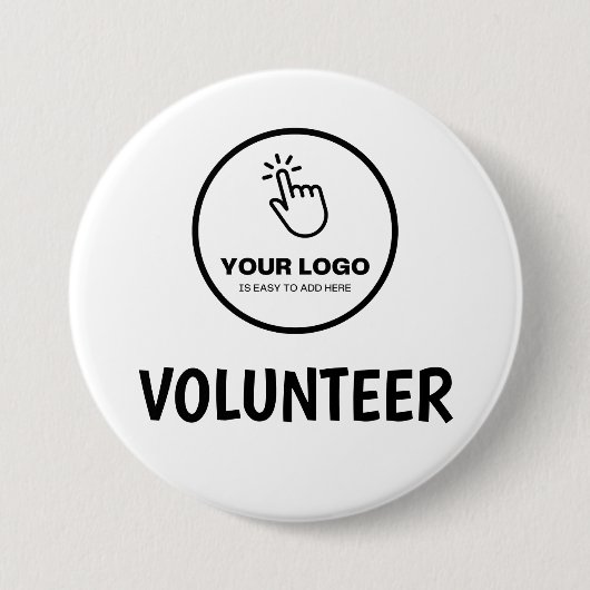 Laden Sie Ihr Logo einfach auf den Freiwilligendie Button (Vorderseite)