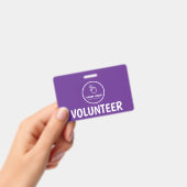 Laden Sie Ihr Logo ganz einfach Lila herunter Ausweis (Handheld)