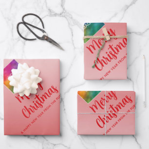 Laden Sie Ihr Logo herunter - frohe Weihnachten Ro Geschenkpapier Set