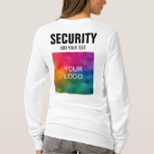 Laden Sie Ihr Logo hier Womens Long Sleeve Securit T-Shirt (Rückseite)